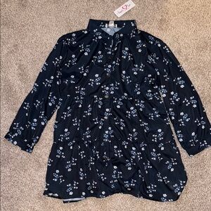 Times Two Floral Button-Up Blouse